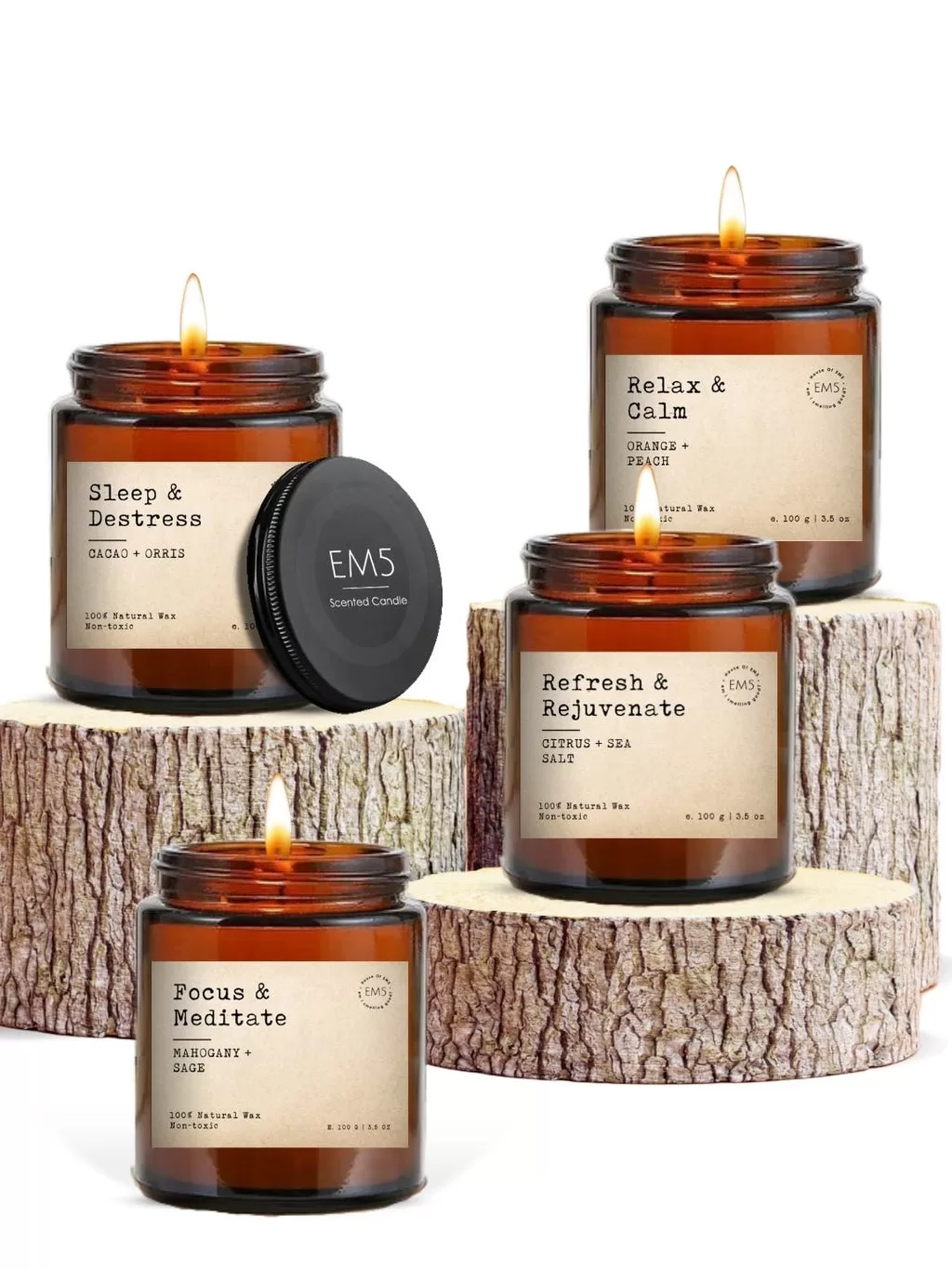 House Of EM5 - Aromatherapy Scented Candles Set of 4