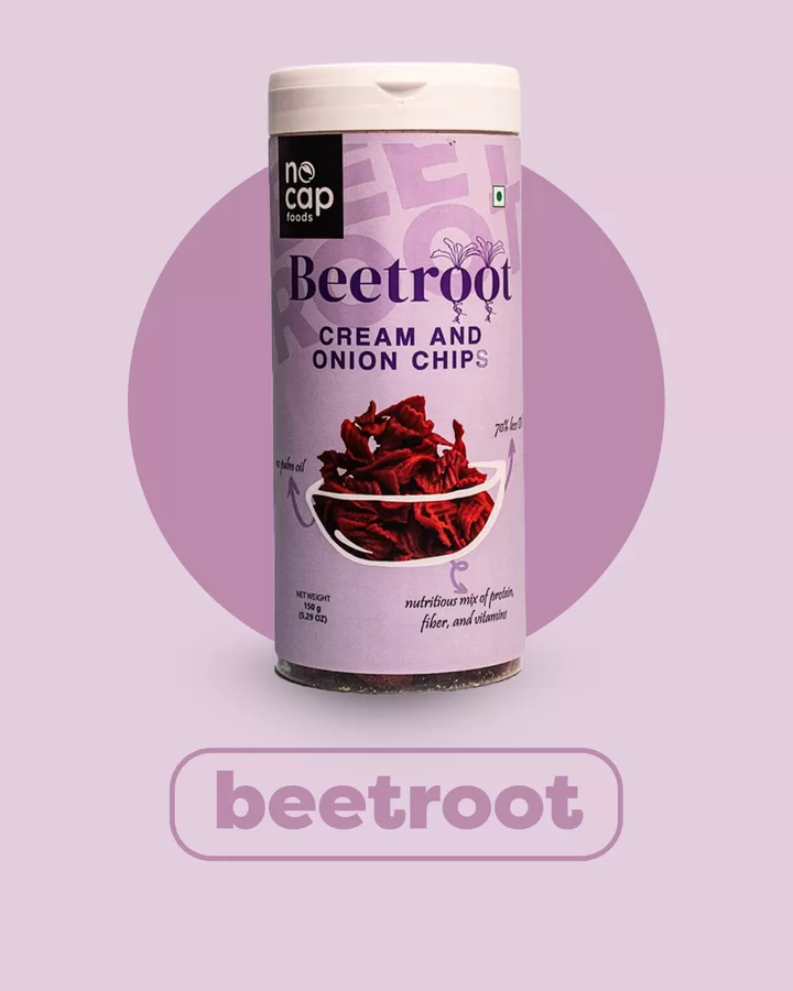 NoCap Foods - Beetroot Cream & Onion Chips 150g