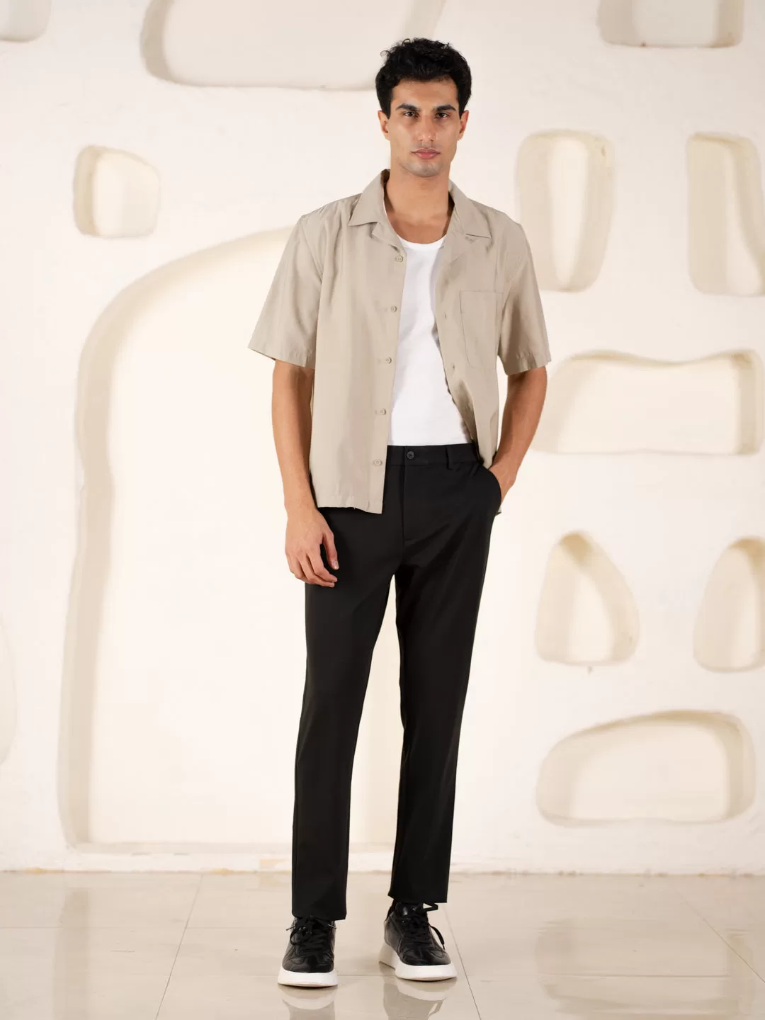 The Pant Project - Malai Black Soft-touch Slim Fit Power Stretch Pants