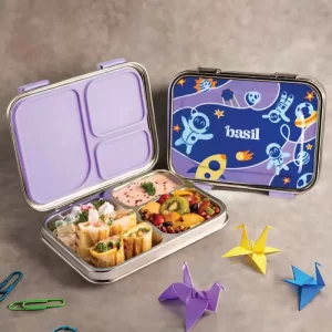 Basil - 3 Compartment Stainless steel Lunchbox – Super Swoosh