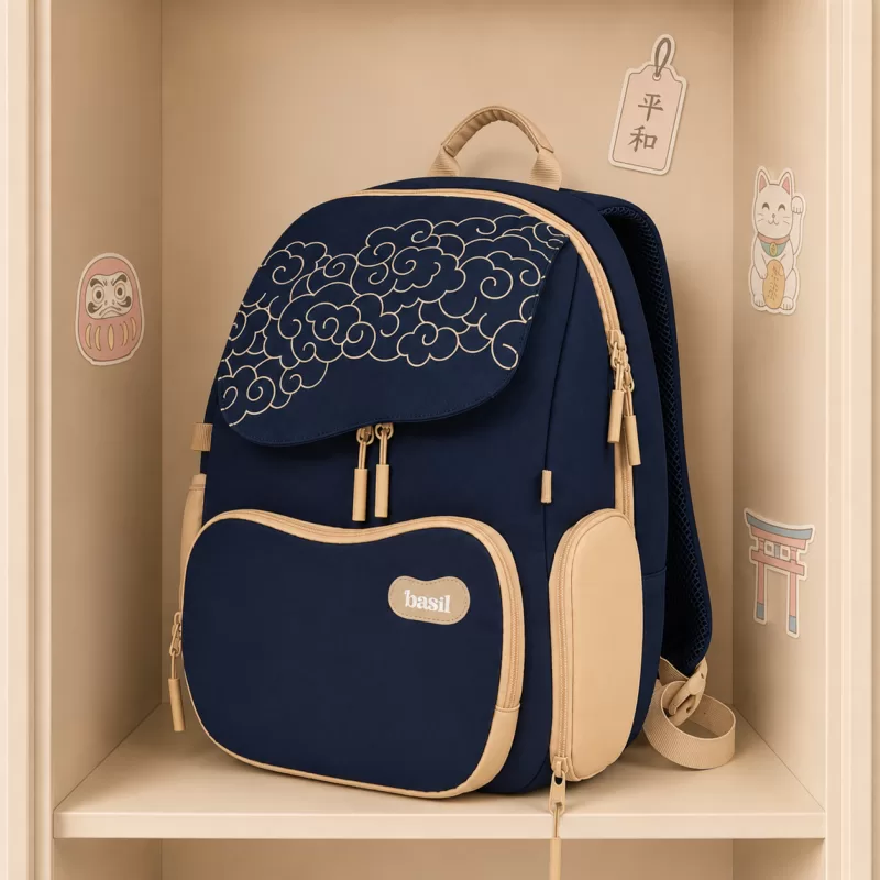 Basil - School backpack for Grades 1 to 5 with 4 spacious compartments – Midnight Sora