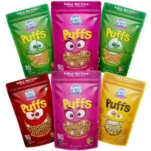 Bebe Burp - Organic Baby Puffs Combo (All 6 Flavors)
