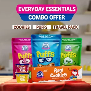 Bebe Burp - Special Travel Combo – Ready to Eat Baby Food with Ragi & Multigrain Snacks