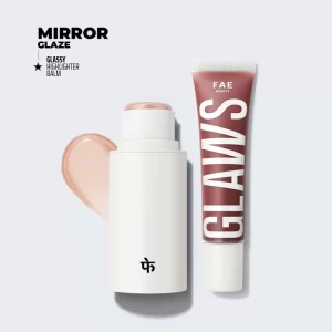 FAE Beauty - Mirror Glaze – Glassy Highlighter Balm + Peptide Glaws Gloss Bundle