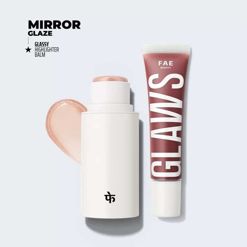 FAE Beauty - Mirror Glaze – Glassy Highlighter Balm + Peptide Glaws Gloss Bundle