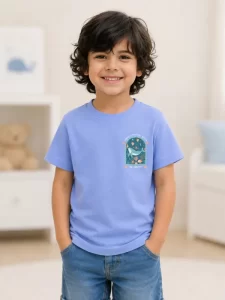 Kidbea - Bamboo Fabric Unisex Kids T-Shirt – Whale Print Soft Breathable Tee