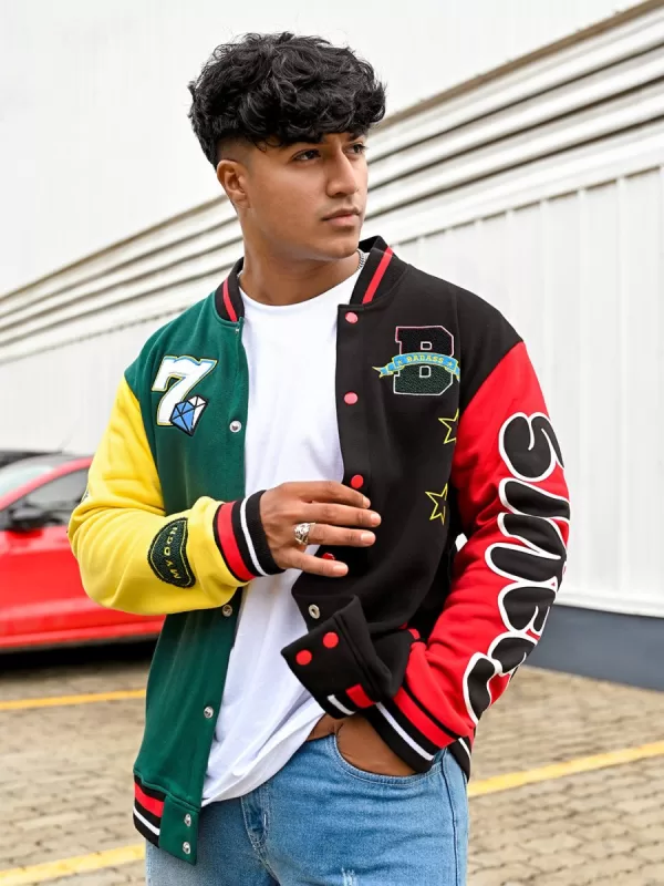 MyDesignation - Badass Embroidered Varsity Jacket
