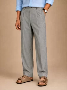 MyDesignation - Grey Linen Pant