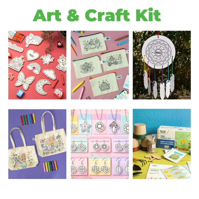 Nesta Toys - Creative Explorer Monthly DIY Art & Craft Kit for Kids (6 Kits | 6 Months)