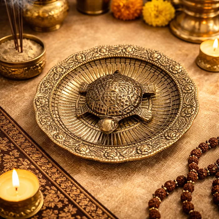 Nirmalaya - Pure Brass Tortoise/ Turtle For Vastu or Feng Shui