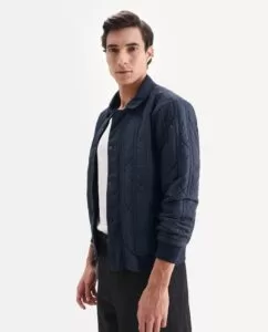 The House Of Rare - Boscod – Dark Navy Quilted Heavy Winter Jacket