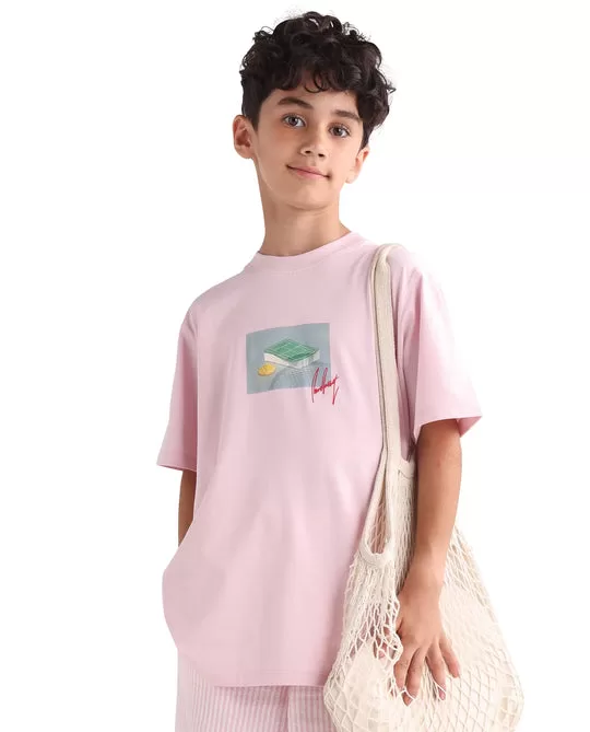 The House Of Rare - Jacus – Light Pink Graphic Printed Regular T-shirt