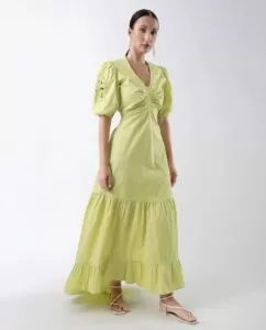 The House Of Rare - Premier – Greenplain Maxi Dress