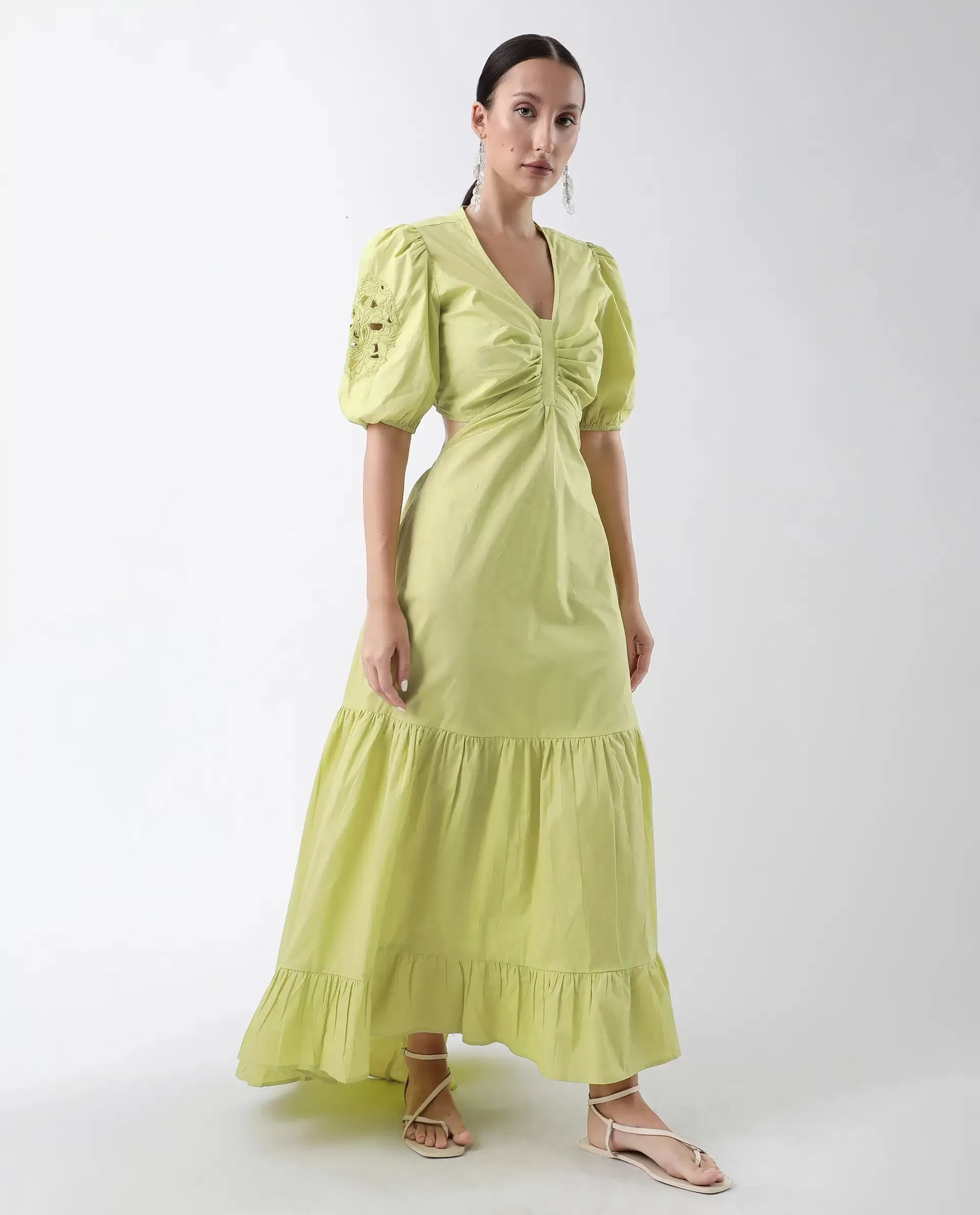 The House Of Rare - Premier – Greenplain Maxi Dress