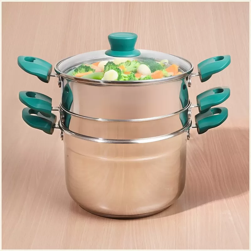 The Indus Valley - Tri-steel Multi Cooker Pot 21 cm Premium Stainless Steel