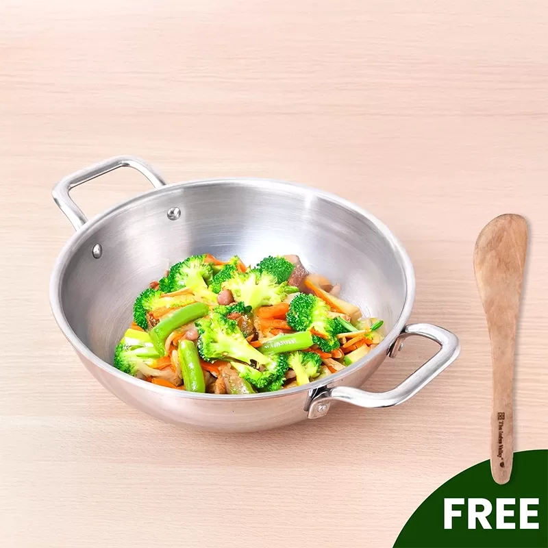 The Indus Valley - TurboCuk Tri-ply Stainless Steel Kadai 1.7/2.7/3.5L