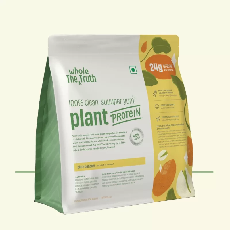 The Whole Truth Foods - Pista Badaam 24g Plant Protein Pack of 1 KG