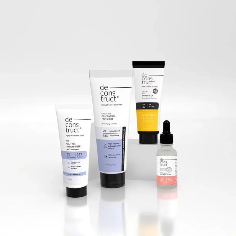 Deconstruct - Anti-Acne Skincare Routine Kit for Oily Skin | Dermat Recommended Bestseller