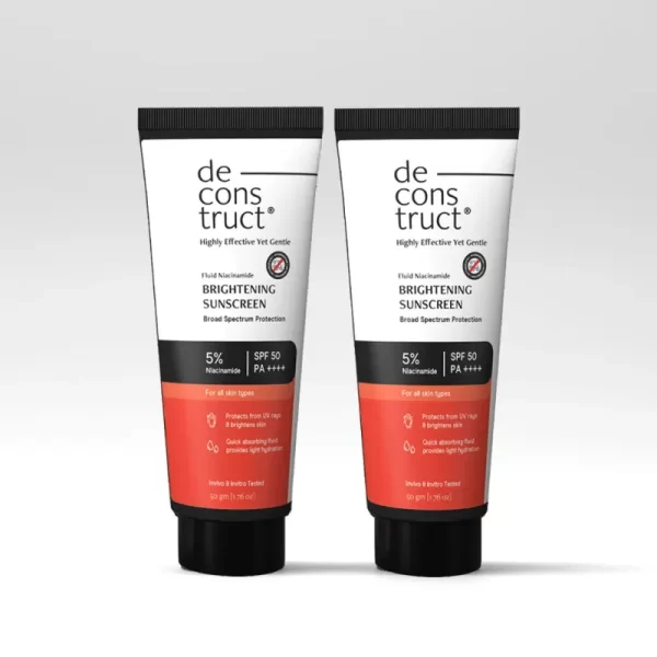 Fluid Brightening Sunscreen Combo with spf 50+ - Prevents Tanning & Provides a Brightening effect