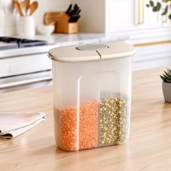 Dual Compartment Airtight Food Storage Container 2500ml