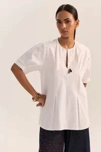 October Jaipur - Tailored Bias Top- Purist