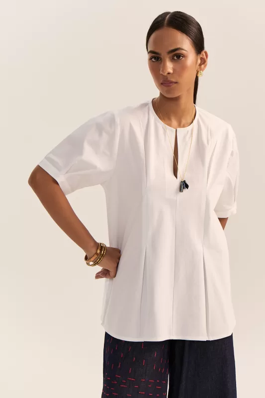 October Jaipur - Tailored Bias Top- Purist