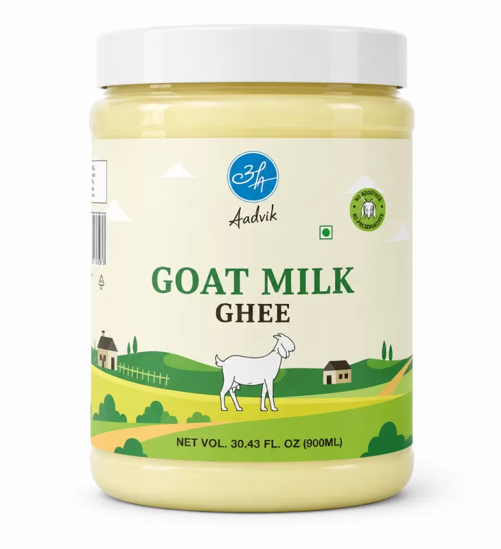 Aadvik Foods - A2 Goat Milk Ghee Pure and Natural 900ml
