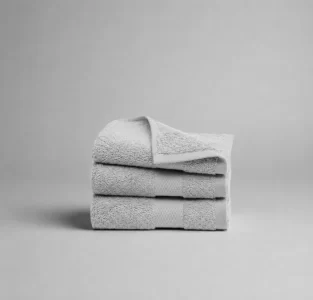 Organic Cotton Face Towels – Light Grey (Set of 3)