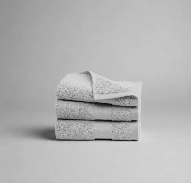 Organic Cotton Face Towels – Light Grey (Set of 3)