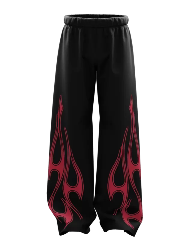 Genrage - Heat Black Baggy Pants