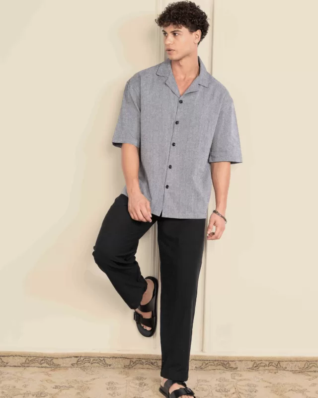 House Of Pure Eco - Black Straight Fit Cotton Pants