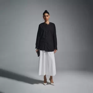 Huemn - Inside out raw-edged shirt – Black