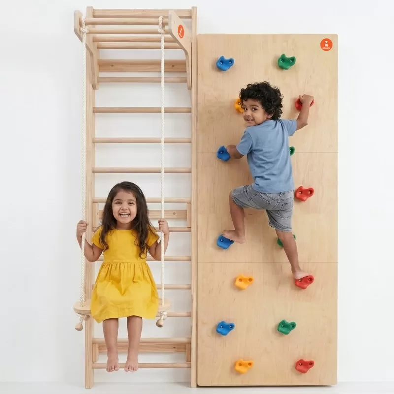 Shumee - Modular Wooden Indoor Play Gym for Kids – Wall Mounted (3+ Years)