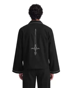 What The Flex - Death Oath Linen V-Neck Shirt