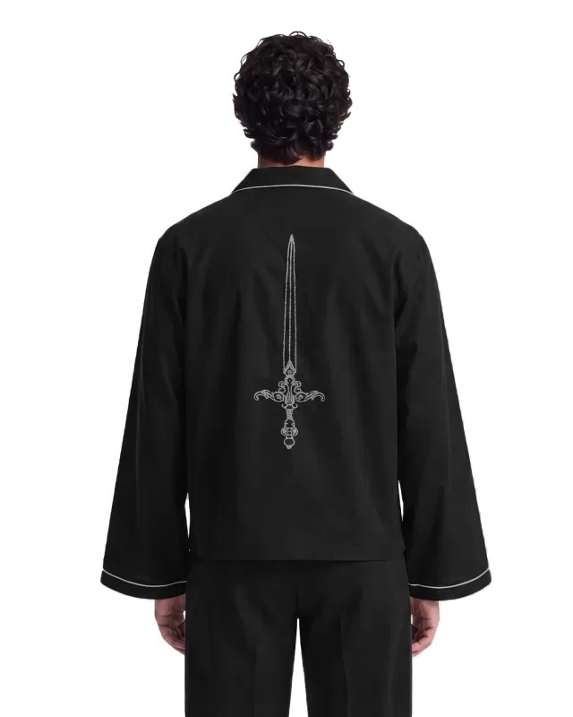 What The Flex - Death Oath Linen V-Neck Shirt