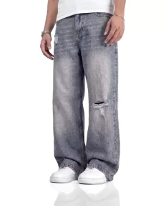 What The Flex - Ocean Fade Baggy Denim Jeans