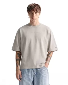 What The Flex - Raw Beige Boxy-Fit T-Shirt