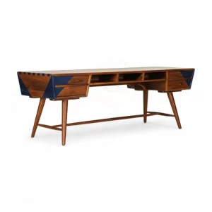 Alankaram - Aizvara – Teak Executive Desk – Luxury Office Desk(Large), Stained