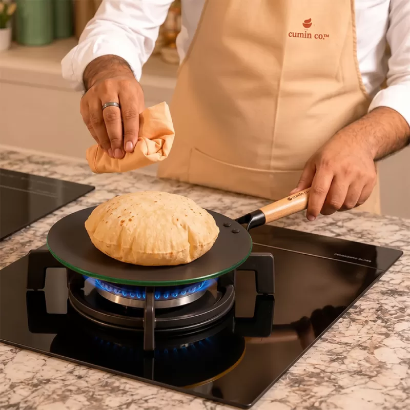 Cumin Co. - No. 10 Enamel Cast Iron Roti Tawa LITE (26 cm)