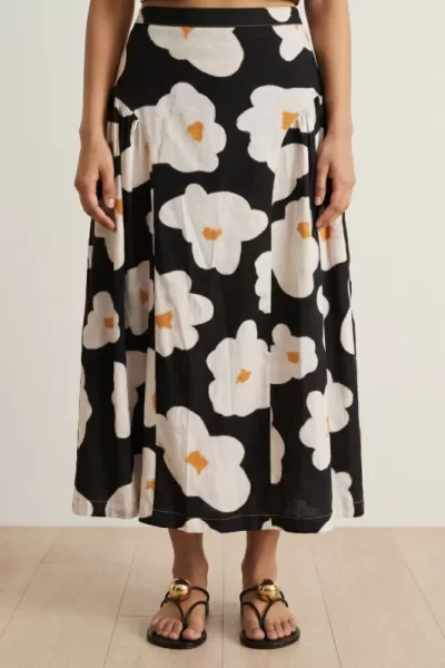 Velora Flora Printed Skirt