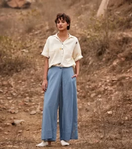 Khara Kapas - Aasmaan linen pants (RS)
