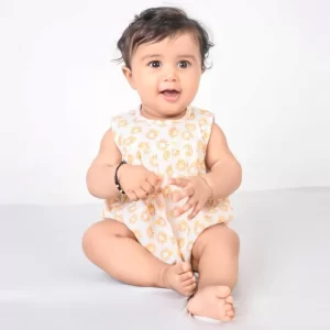 Mama and Peaches - Balloon Sunsuit in Sunflower