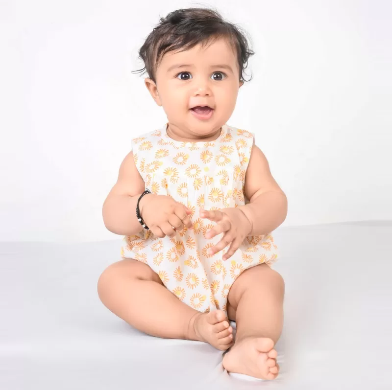 Mama and Peaches - Balloon Sunsuit in Sunflower