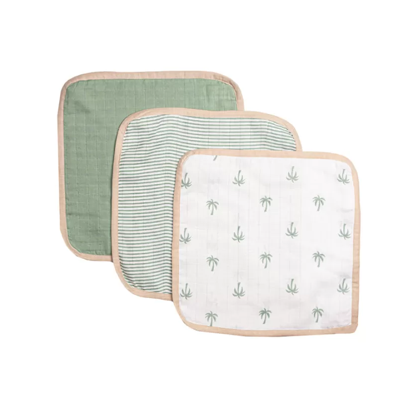 Masilo - Organic Muslin Washcloths (Set of 3) – Palm Paradise