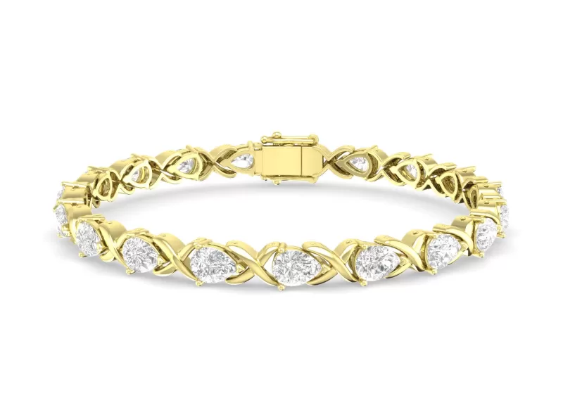 Orionz - Interlinked Pear Tennis Bracelet