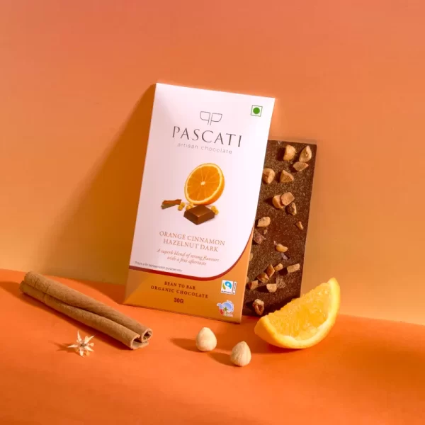 Orange Cinnamon Hazelnut Chocolate, 30g