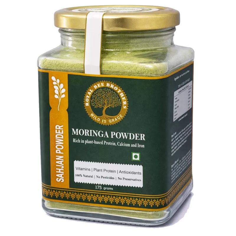 Royal Bee Brothers - 100% Natural Moringa Powder | Nutrient-Rich Superfood for Energy, Immunity, Detox & Daily Wellness Support