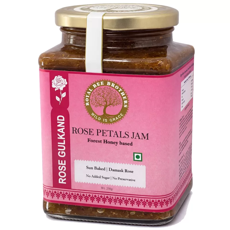 Royal Bee Brothers - Rose Gulkand – Sun baked, crafted from honey & rose petals